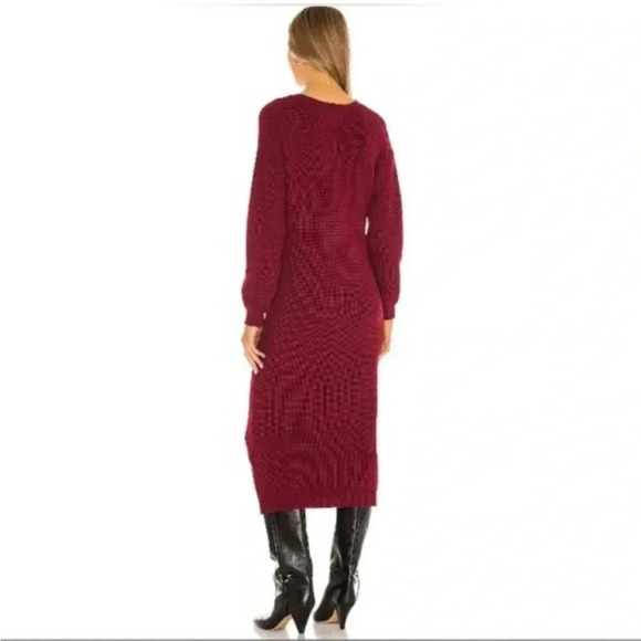 Lacademie Aurelie Maroon sweater dress - Picture 2 of 10